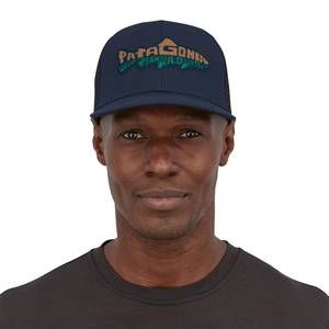 NEW PATAGONIA men's take a stand trucker hat in new navy, wild waterline